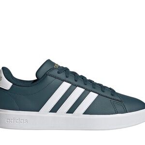 Adidas Grand Court 2.0 Sneakers Size 6 NIB Teal White Stripes Casual Shoes